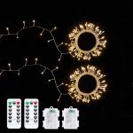 Battery Operated Fairy Lights with Remote - 2 Pack