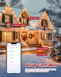 66Ft RGB Color-Changing Christmas String Lights