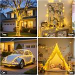 2 Pack Remote Battery String Lights, 66ft 200 LED