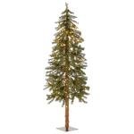 5 ft Pre-lit Slim Hickory Cedar Christmas Tree
