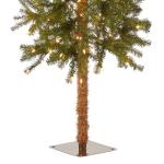 5 ft Pre-lit Slim Hickory Cedar Christmas Tree