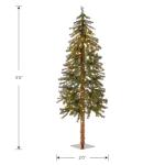 5 ft Pre-lit Slim Hickory Cedar Christmas Tree