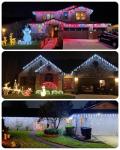 Minetom 20ft Twinkling Icicle Lights with Clips