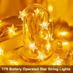 Battery Operated 50 LED Star String Lights