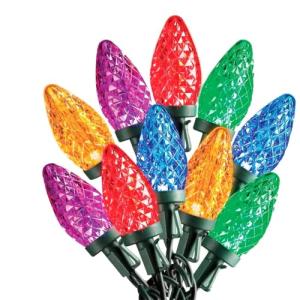 Sylvania Stay-Lit LED C9 Multi-Color Christmas Lights