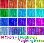 16 Color Changing Curtain Lights with Remote
