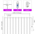 16 Color Changing Curtain Lights with Remote