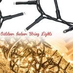 500 LED Warm White Christmas Cluster Lights