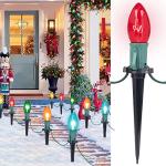 25.7 Feet C9 Multicolor Outdoor Christmas Path Lights