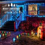 25.7 Feet C9 Multicolor Outdoor Christmas Path Lights