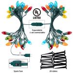 25.7 Feet C9 Multicolor Outdoor Christmas Path Lights