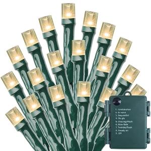 SISLYANIA 50 LED Battery Operated Christmas Lights