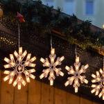 Snowflake String Lights - 9ft 100 Mini Bulbs