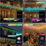 66Ft Smart Waterproof Icicle Christmas Lights