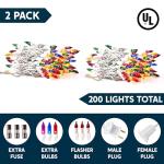 Joiedomi 200 Mini Multicolor Christmas String Lights