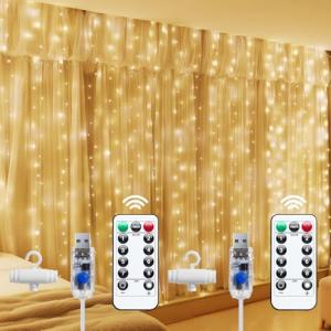 Brightown 300 LED Warm White Curtain Lights