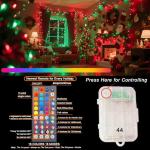 Remote-Controlled Color Changing Christmas Lights, 2 Pack