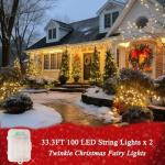 Remote-Controlled Color Changing Christmas Lights, 2 Pack