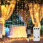 300 LED Curtain String Lights with Remote