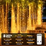 300 LED Curtain String Lights with Remote
