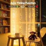 300 LED Curtain String Lights with Remote