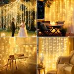 300 LED Curtain String Lights with Remote