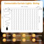 300 LED Curtain String Lights with Remote