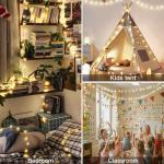 Connectable 33ft LED Globe String Lights 100 Bulbs