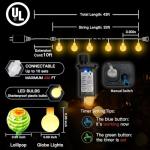 Connectable 33ft LED Globe String Lights 100 Bulbs