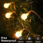 Connectable 33ft LED Globe String Lights 100 Bulbs
