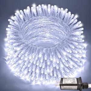 200 LED White Christmas String Lights, 66ft