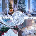 200 LED White Christmas String Lights, 66ft