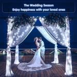 200 LED White Christmas String Lights, 66ft