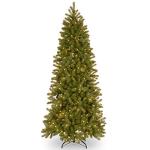 Pre-Lit Slim Douglas Fir Christmas Tree, 6 Feet
