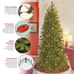 Pre-Lit Slim Douglas Fir Christmas Tree, 6 Feet