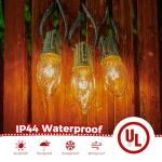 C9 Clear Outdoor Christmas String Lights, 25 Feet