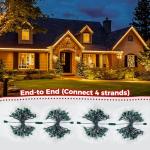 C9 Clear Outdoor Christmas String Lights, 25 Feet