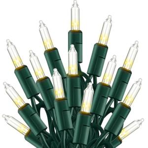 Warm White Outdoor Christmas String Lights, 20FT 100 Count