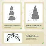 7.5 FT Prelit Flocked Pencil Christmas Tree