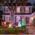 200 LED Multicolor Christmas Tree Lights, 66ft