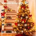 33Ft Battery-Powered 100 LED Warm White String Lights