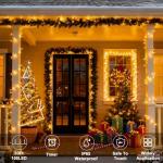 33Ft Battery-Powered 100 LED Warm White String Lights