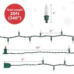 100 Clear Christmas String Lights - 20 ft
