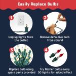 100 Clear Christmas String Lights - 20 ft