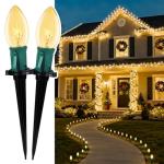 C9 Outdoor Christmas Pathway Lights - 51.4 Ft