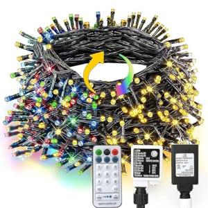 100FT Color Changing LED Christmas Lights with Remote