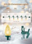 68Ft C9 LED Christmas String Lights - Warm White