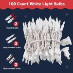 100 Warm White Christmas String Lights - 20 ft
