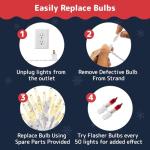 100 Warm White Christmas String Lights - 20 ft