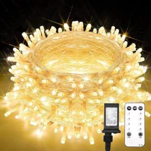 Suddus 200 LED Warm White Fairy Lights, 66 ft
